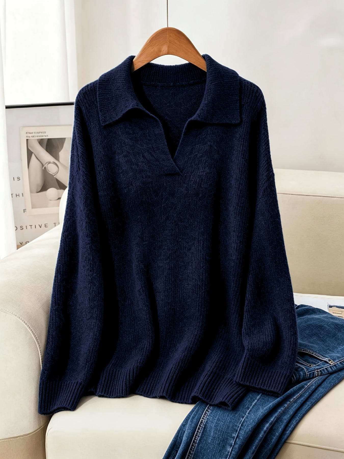 Josephine | Plus Size Soft Lapel Pullover