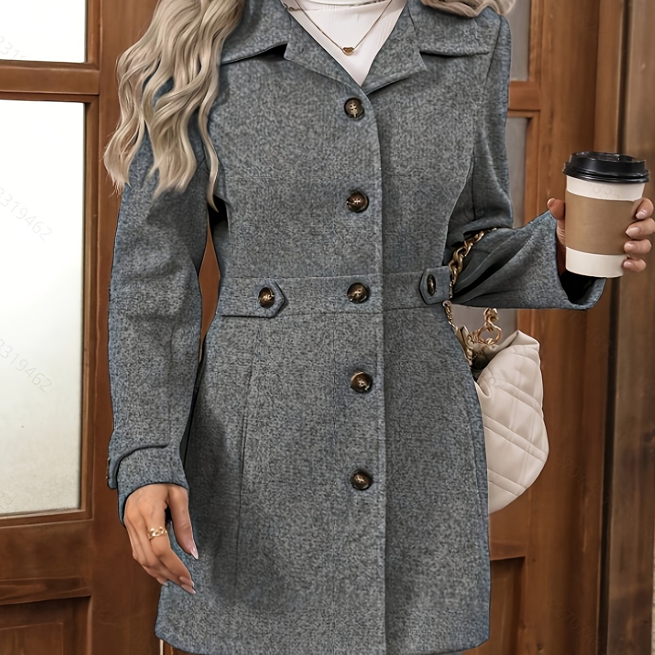 Margot | Waist-Defined Tweed Coat