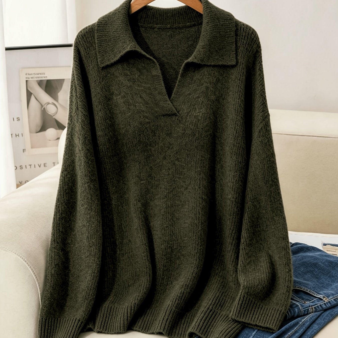 Josephine | Plus Size Soft Lapel Pullover