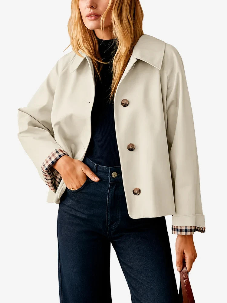 Cecil | Classic Cropped Trench Jacket