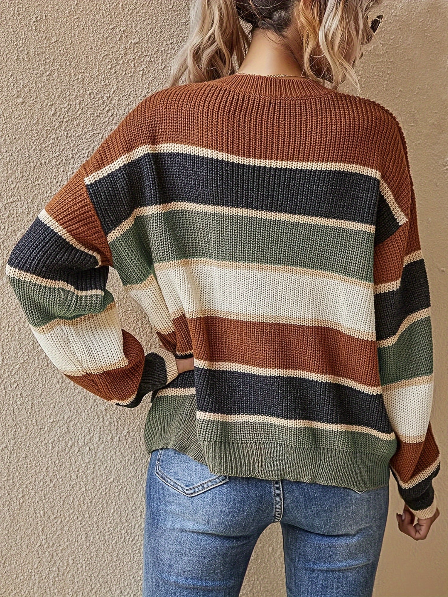 Hazel | Cosy Striped Autumn Sweater