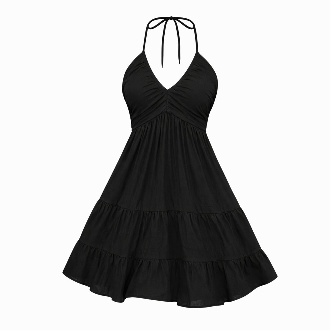 Diana | Boho Beach Dress – Tiered Open-Back Summer Style