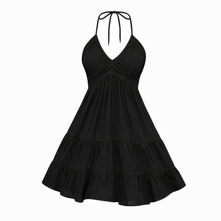Diana | Boho Beach Dress – Tiered Open-Back Summer Style