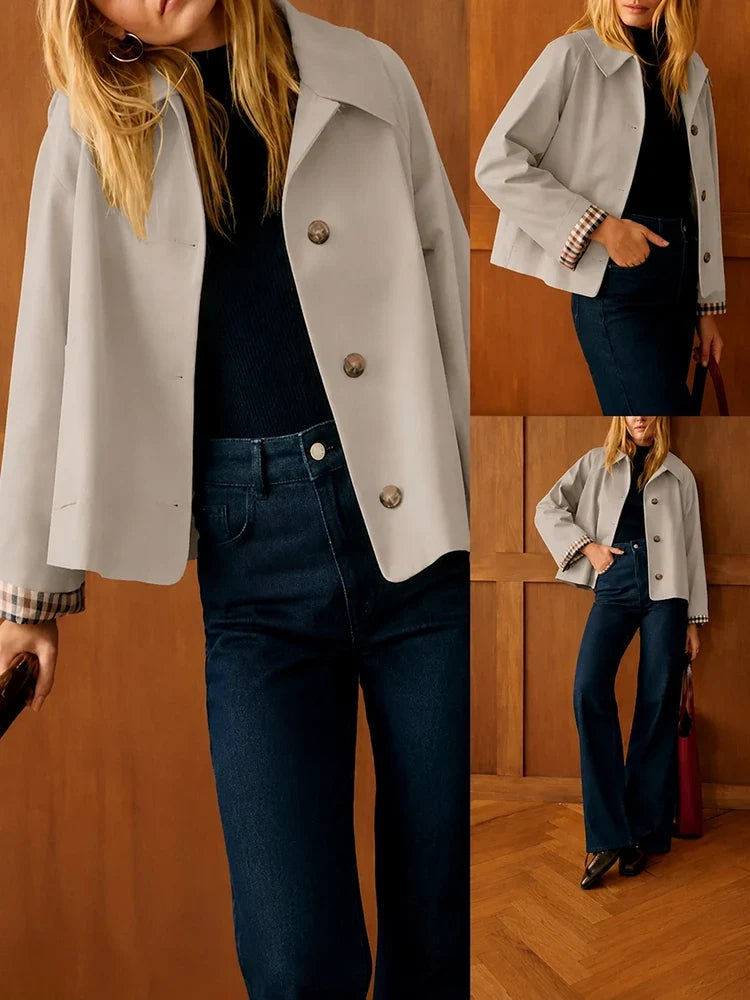 Cecil | Classic Cropped Trench Jacket