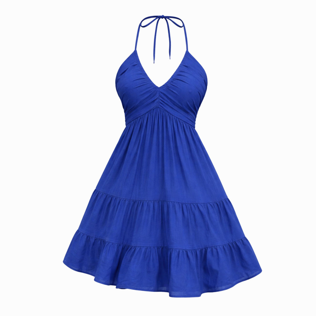 Diana | Boho Beach Dress – Tiered Open-Back Summer Style