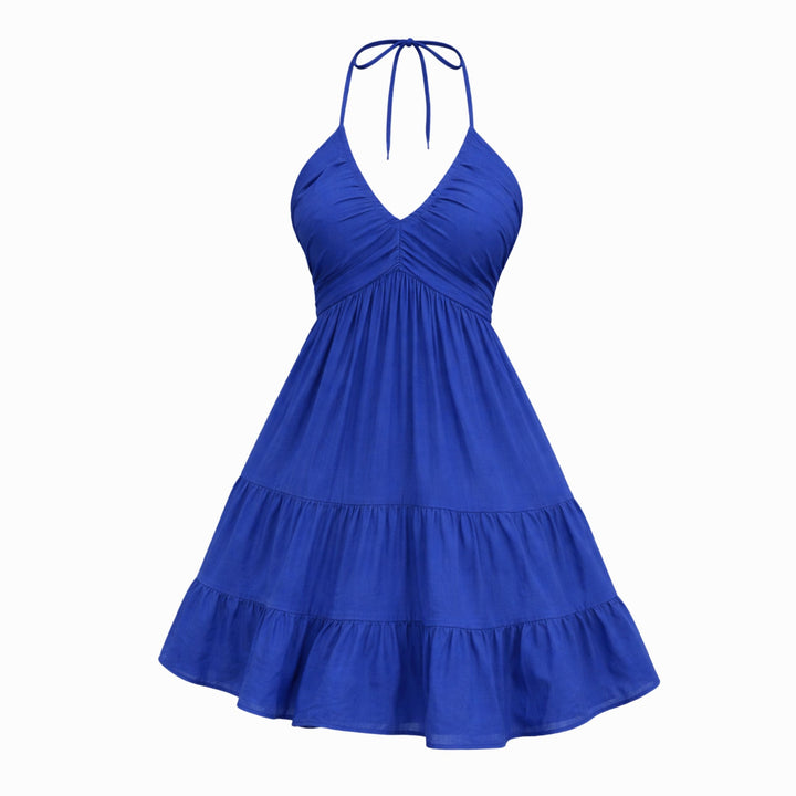 Diana | Boho Beach Dress – Tiered Open-Back Summer Style
