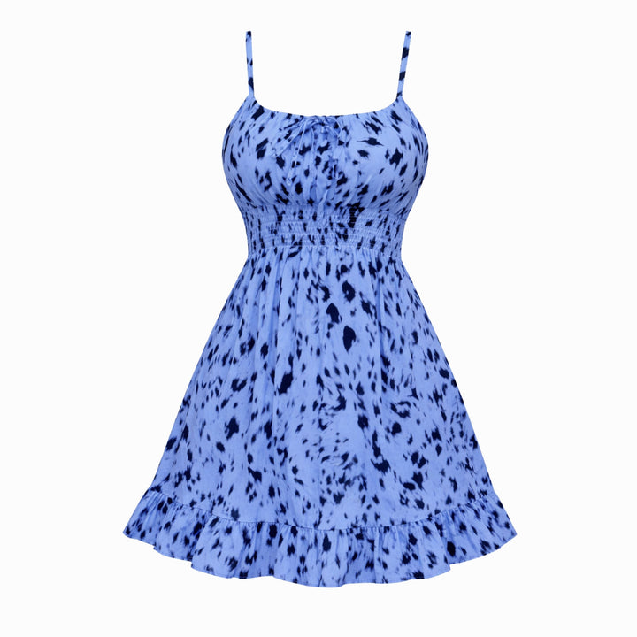 Klara | Printed Summer Dress – Backless Casual Style