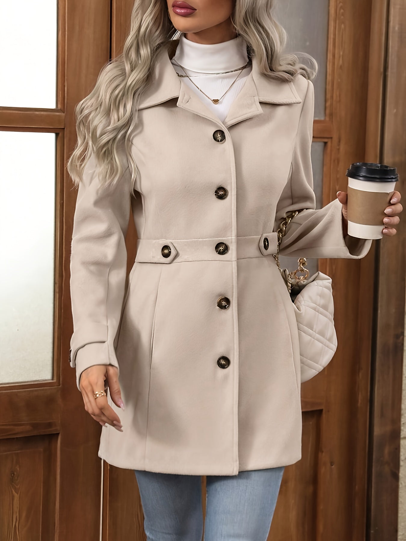 Margot | Waist-Defined Tweed Coat