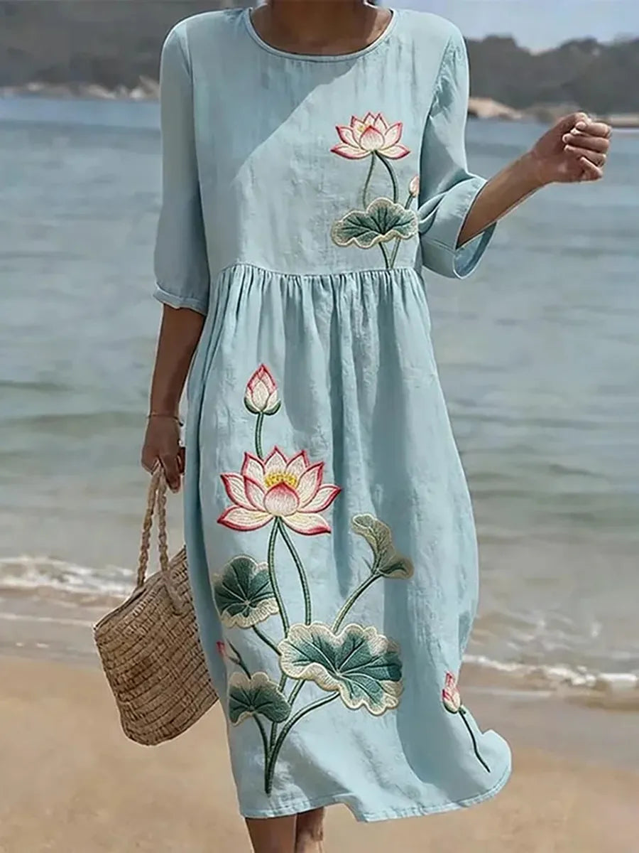 Emilia | Elegant Maxi Dress with Floral Pattern