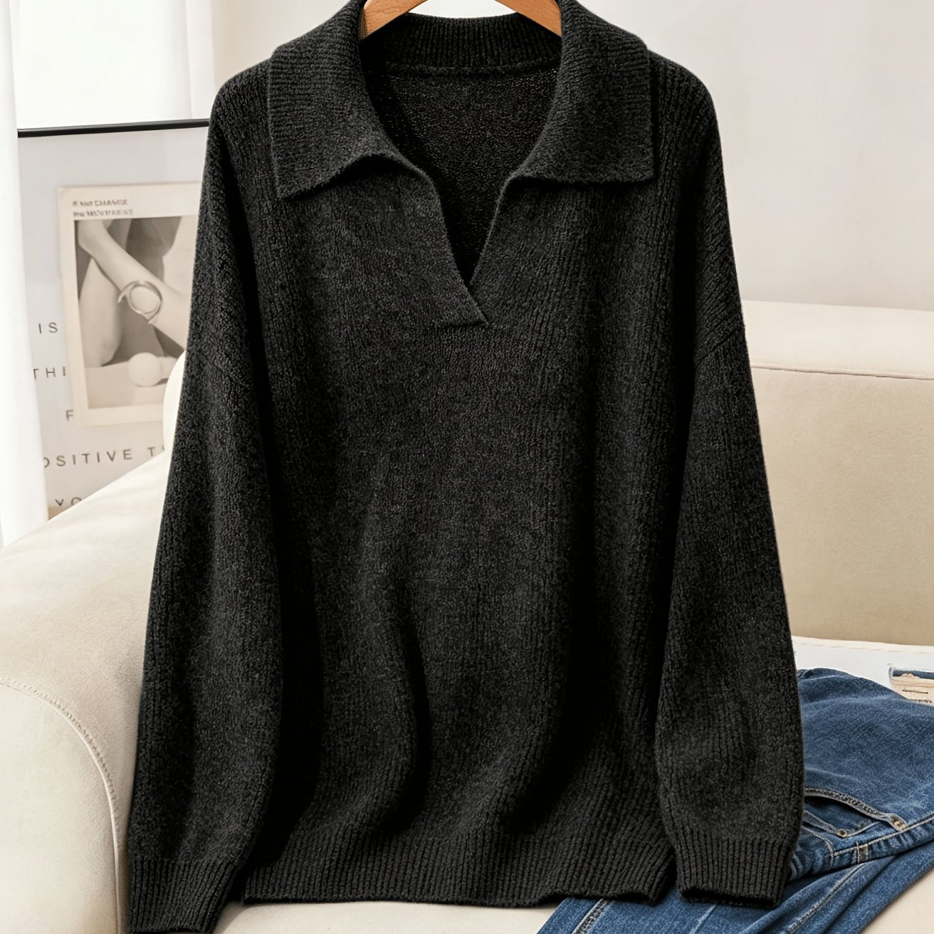 Josephine | Plus Size Soft Lapel Pullover