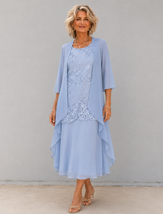 Lumi chiffon two-piece dress by Cévora London