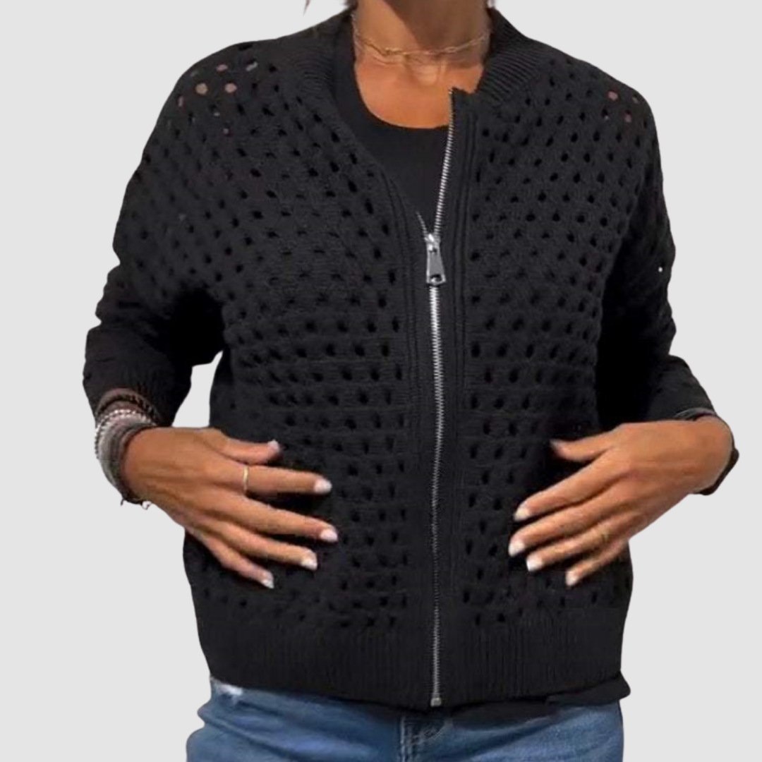 Constance | Zip-Front Knitted Cardigan