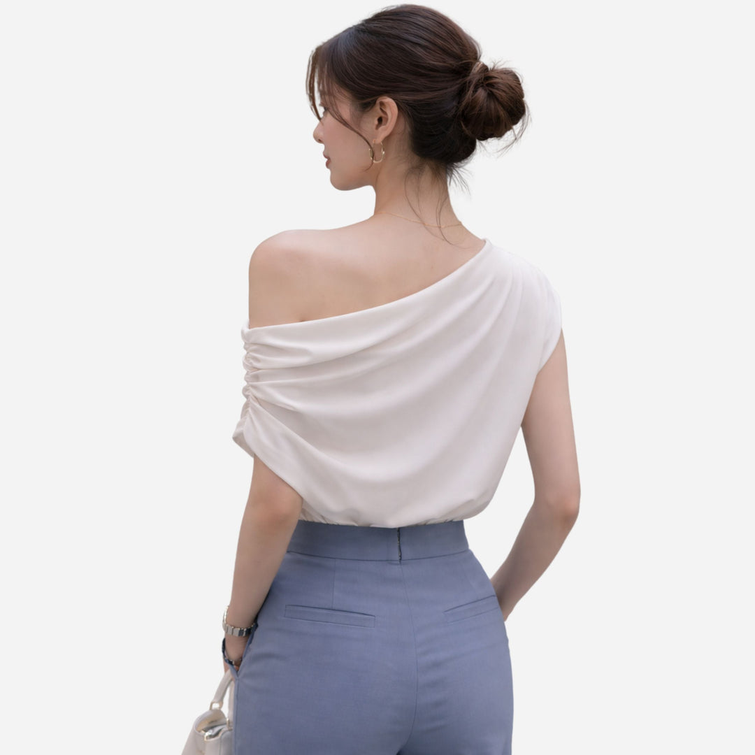 Noelle | Irregular Shoulder Top – Modern Summer Style