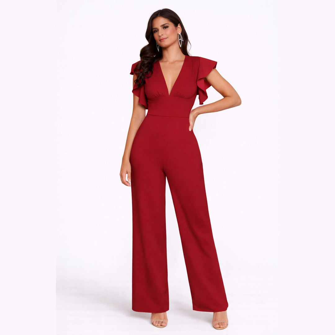 Valentina | Elegant Ruffle Detail Jumpsuit – Refined Modern Style