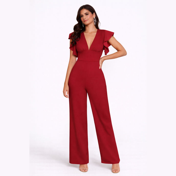 Valentina | Elegant Ruffle Detail Jumpsuit – Refined Modern Style