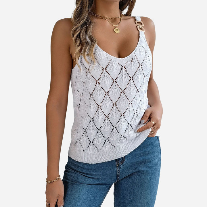 Bianca | Hollow-Out V-Neck Camisole – Holiday Summer Style