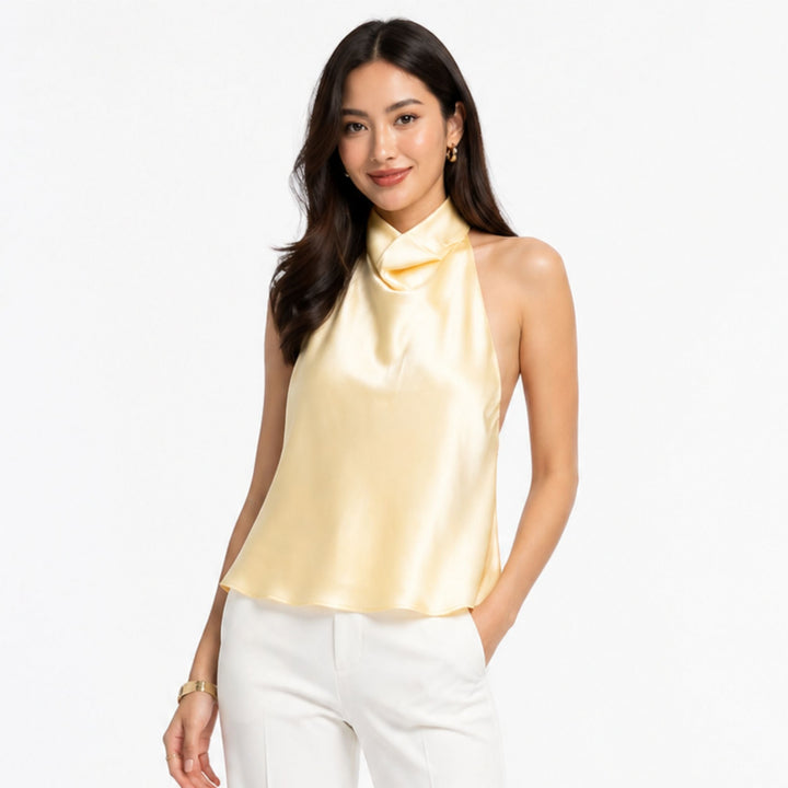 Florence | Satin Halter Dress – Luxe Evening Style