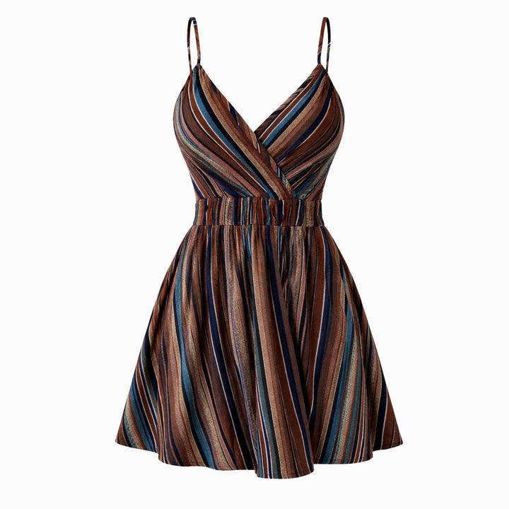 Estelle | Striped Print Cami Dress – Vacation Beach Style