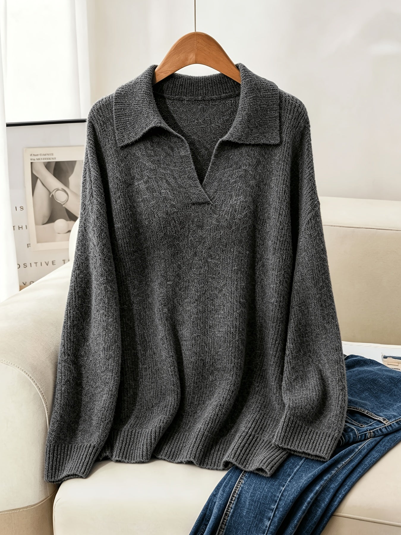 Josephine | Plus Size Soft Lapel Pullover