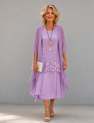 Lumi chiffon two-piece dress by Cévora London