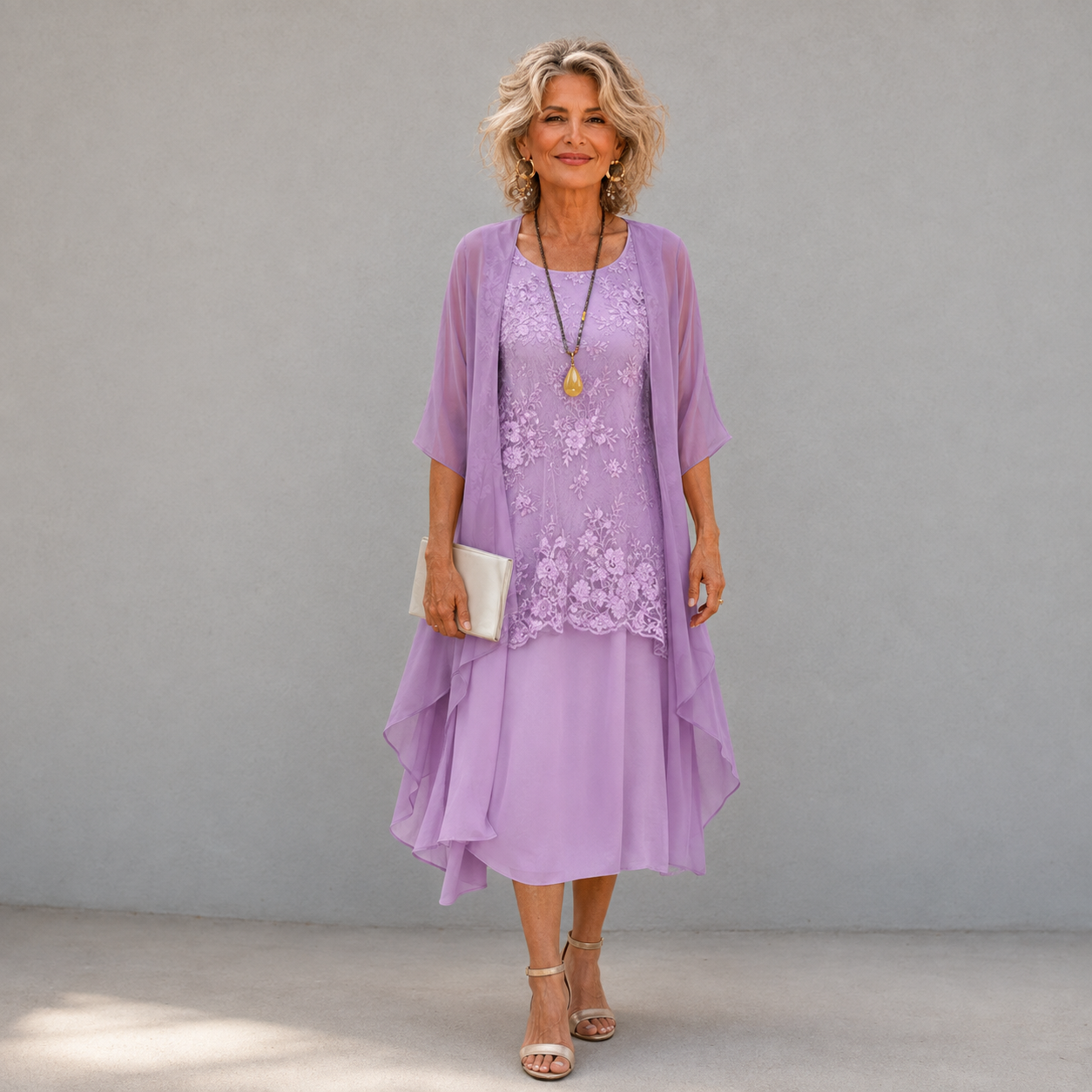Lumi chiffon two-piece dress by Cévora London