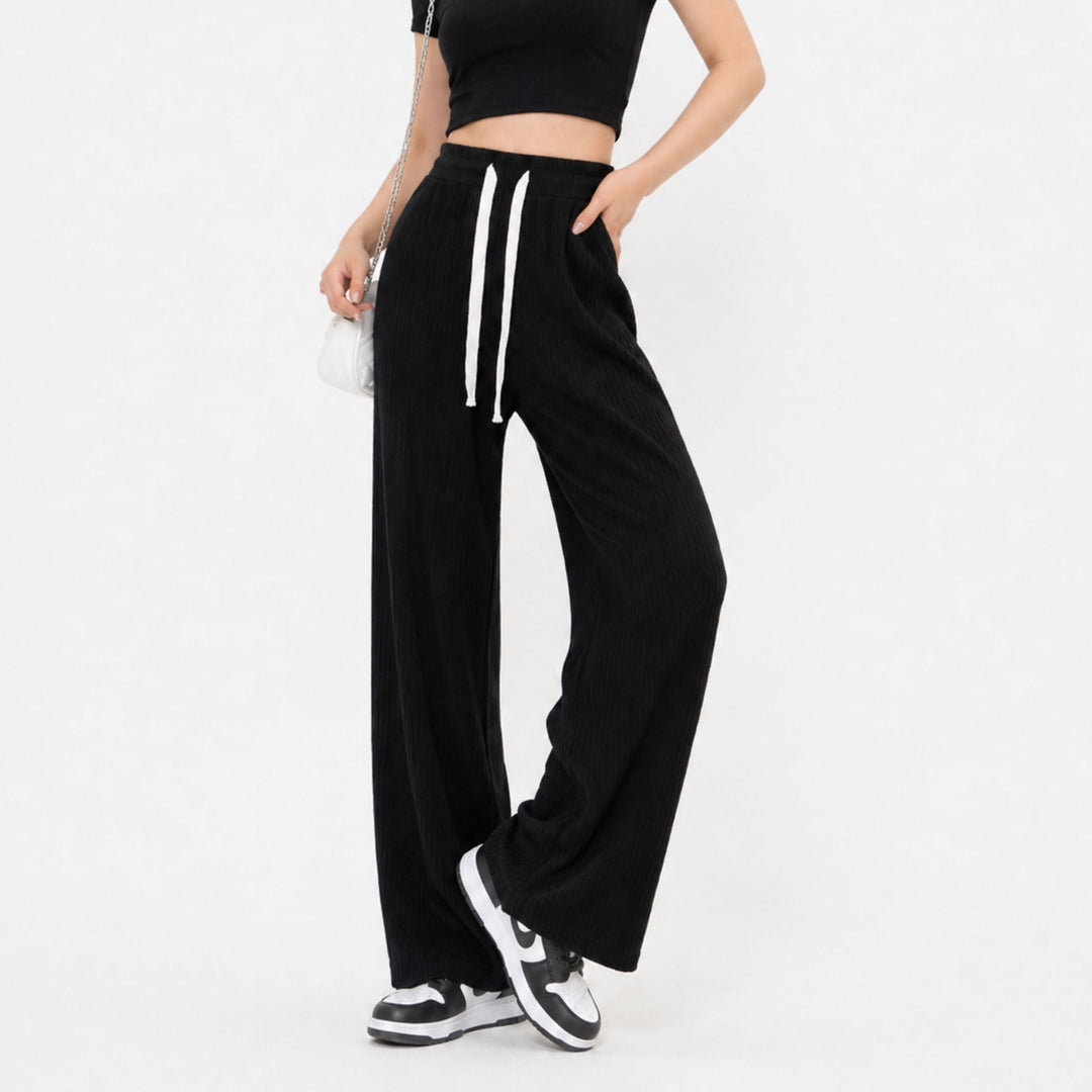 Esme | Tie Waist Wide-Leg Trousers – Relaxed Elegant Style