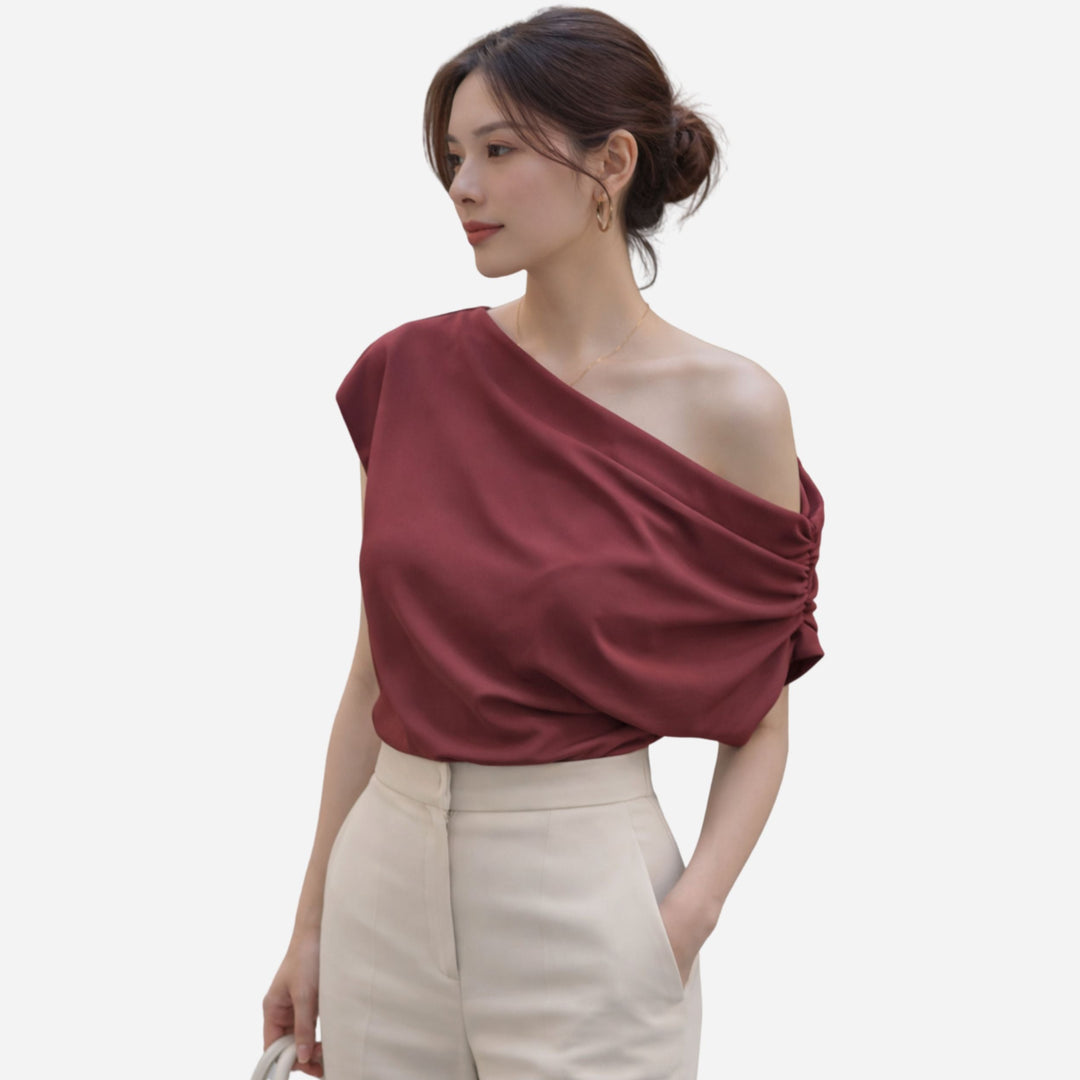Noelle | Irregular Shoulder Top – Modern Summer Style
