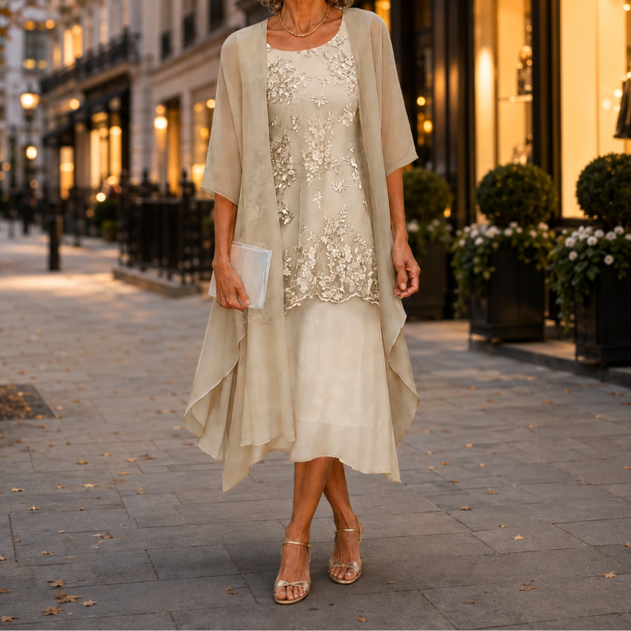 Cévora | Chiffon Two-Piece Dress