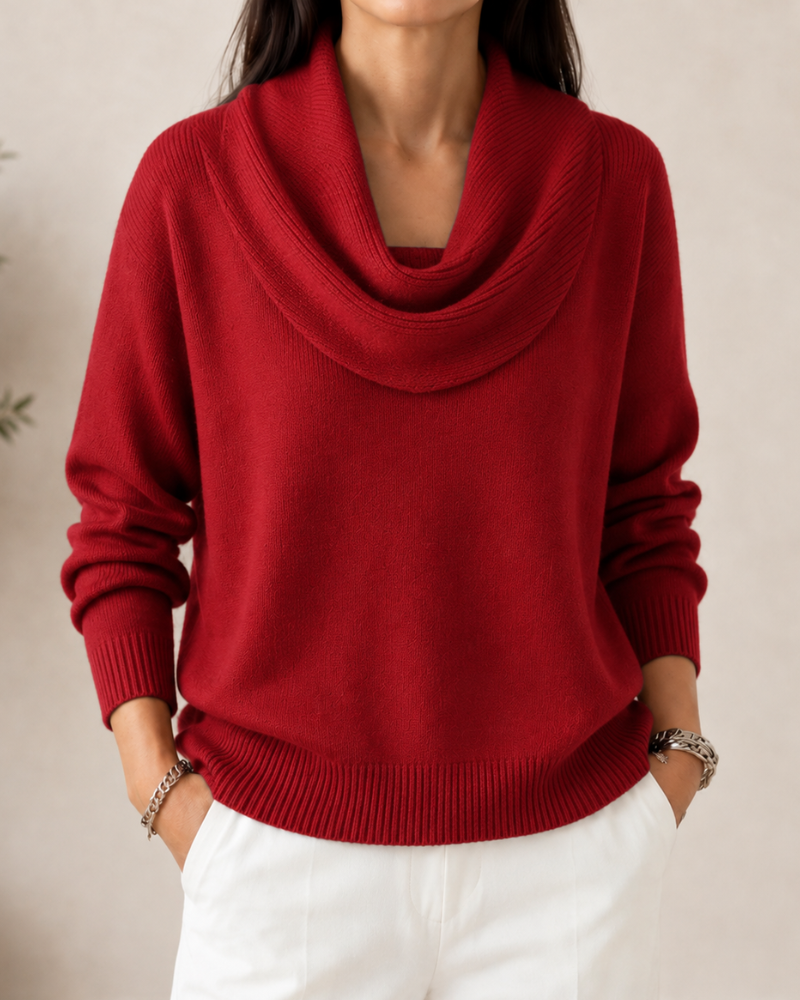 Elara | Soft Cowl Neck Sweater