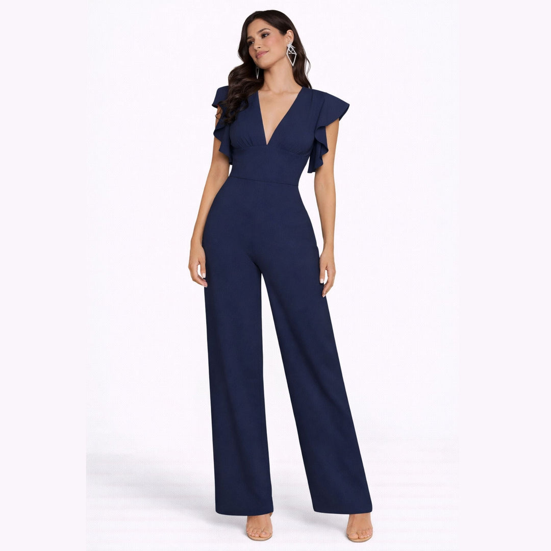 Valentina | Elegant Ruffle Detail Jumpsuit – Refined Modern Style