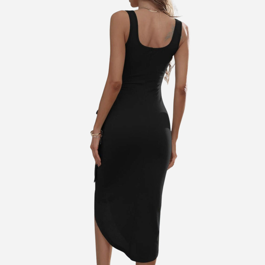 Eloise | Tie-Side Tank Maxi Dress – Elegant Flowing Style