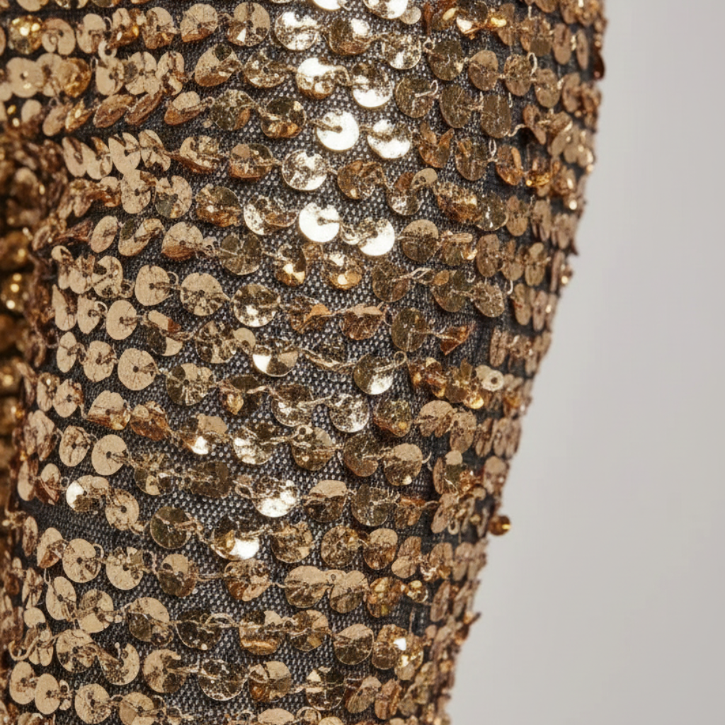 Elena | Sequin Jumpsuit with Flared Legs and Waist Belt
