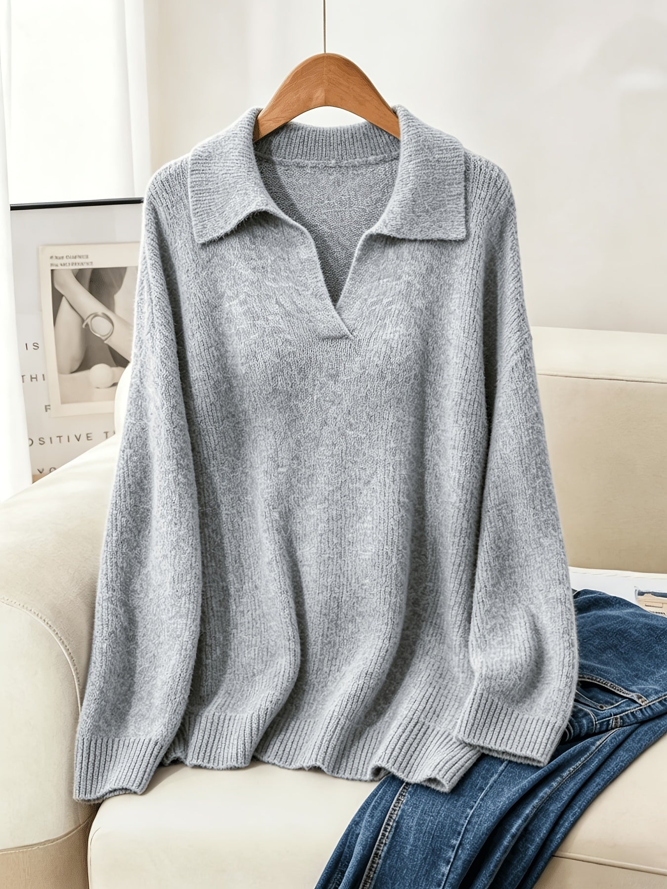 Josephine | Plus Size Soft Lapel Pullover