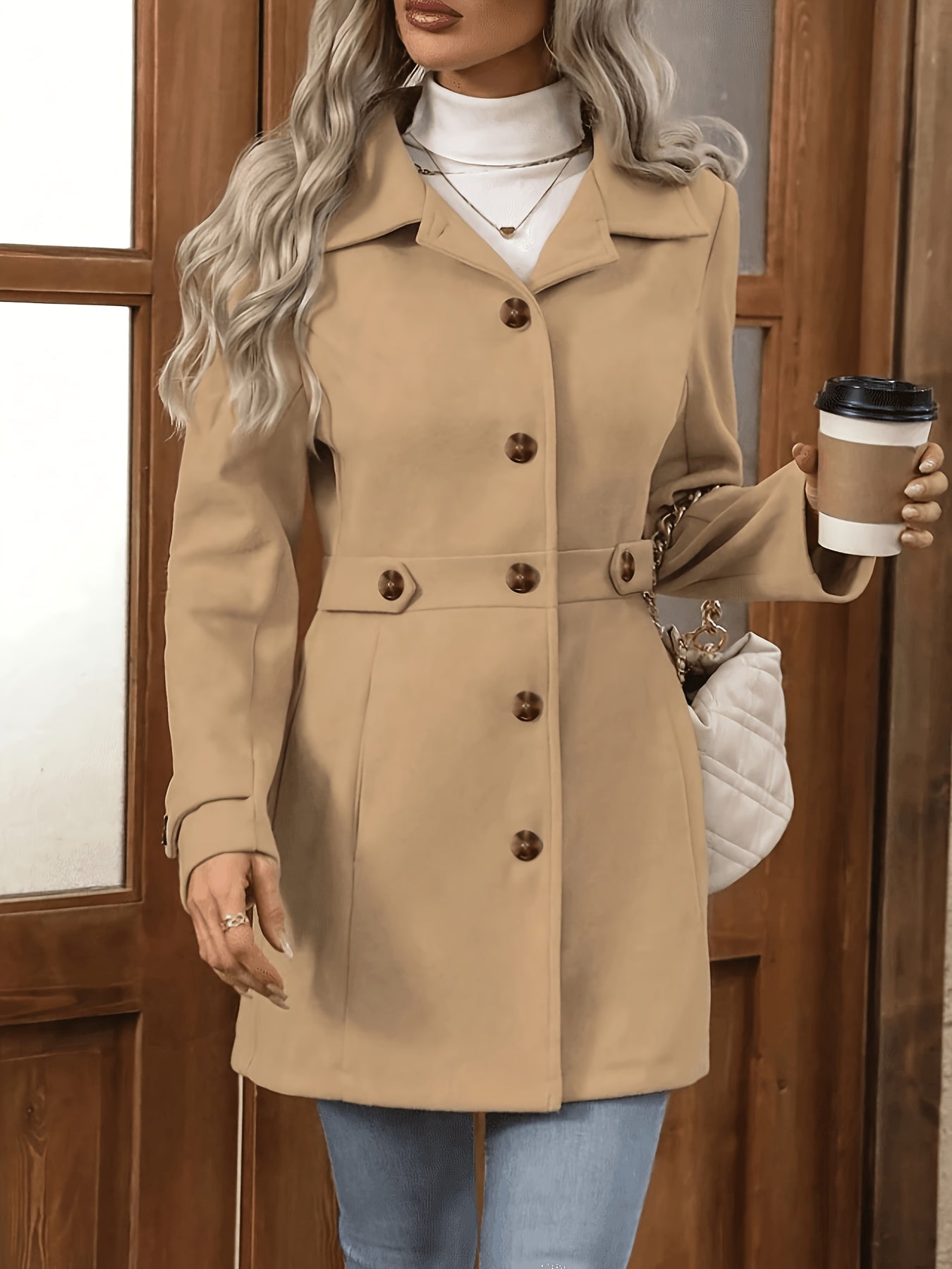 Margot | Waist-Defined Tweed Coat