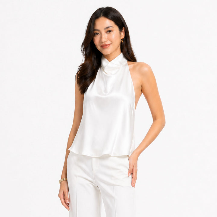 Florence | Satin Halter Dress – Luxe Evening Style