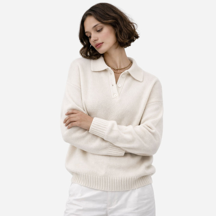 Rosa | Lapel Button Knit Sweater