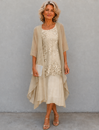 Lumi chiffon two-piece dress by Cévora London