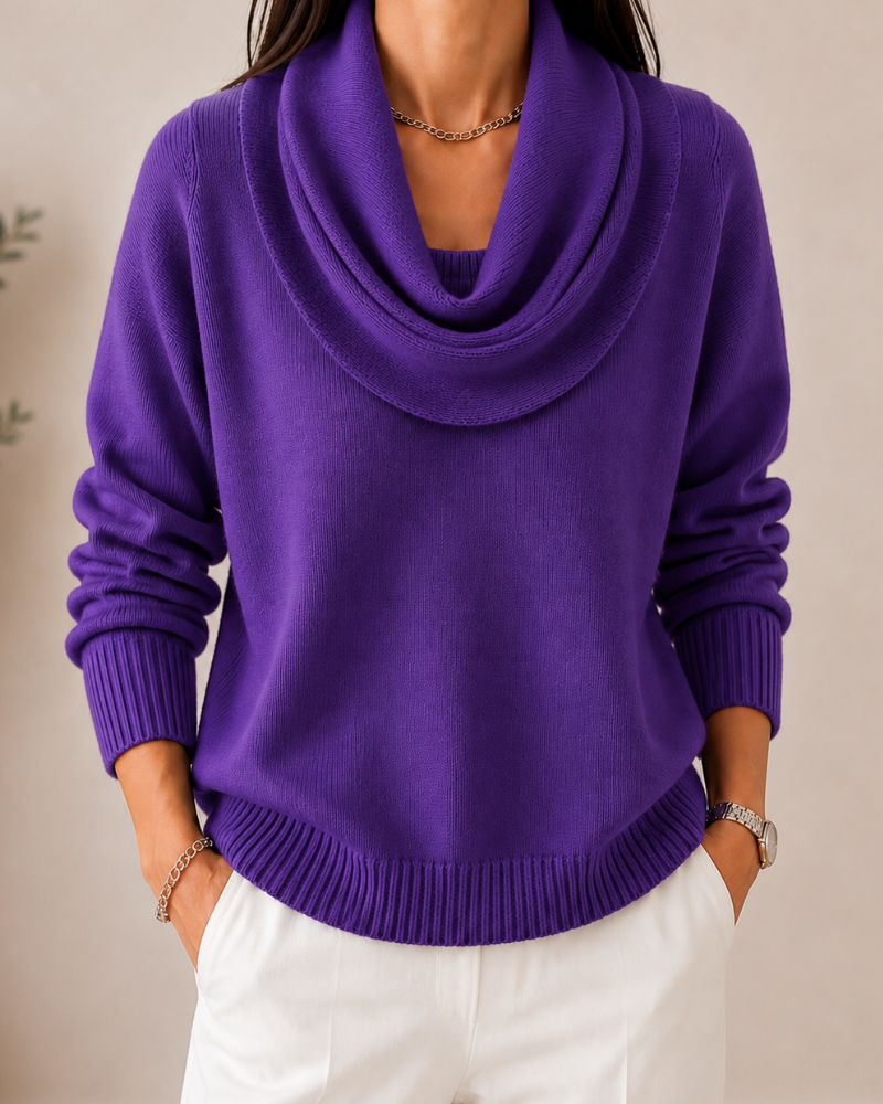 Elara | Soft Cowl Neck Sweater