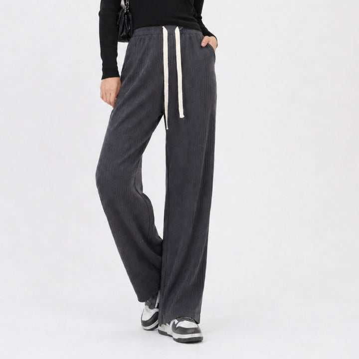 Esme | Tie Waist Wide-Leg Trousers – Relaxed Elegant Style
