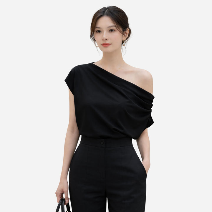 Noelle | Irregular Shoulder Top – Modern Summer Style