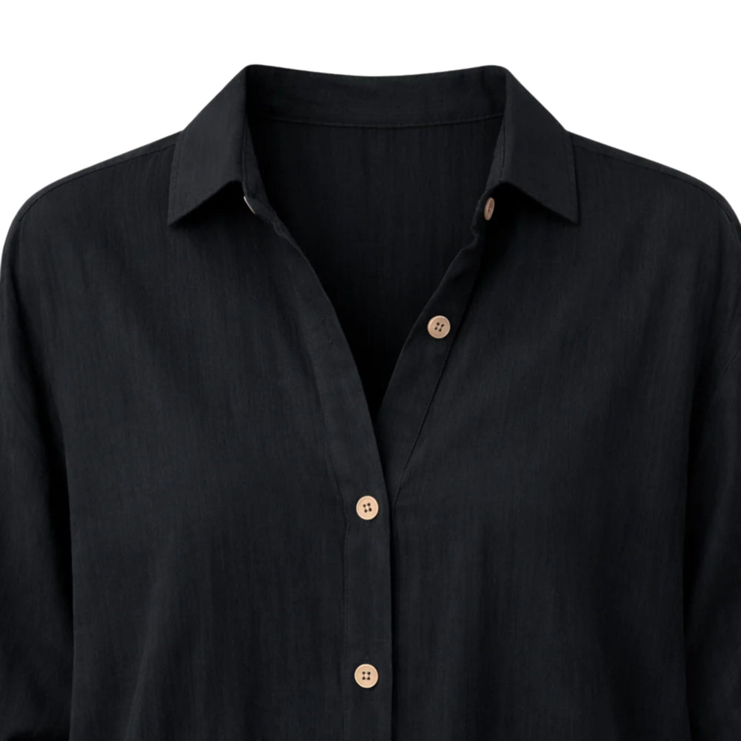 Ella | Lightweight Summer Blouse - Rolled Sleeve Style