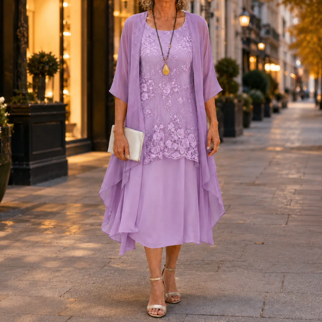 Cévora | Chiffon Two-Piece Dress