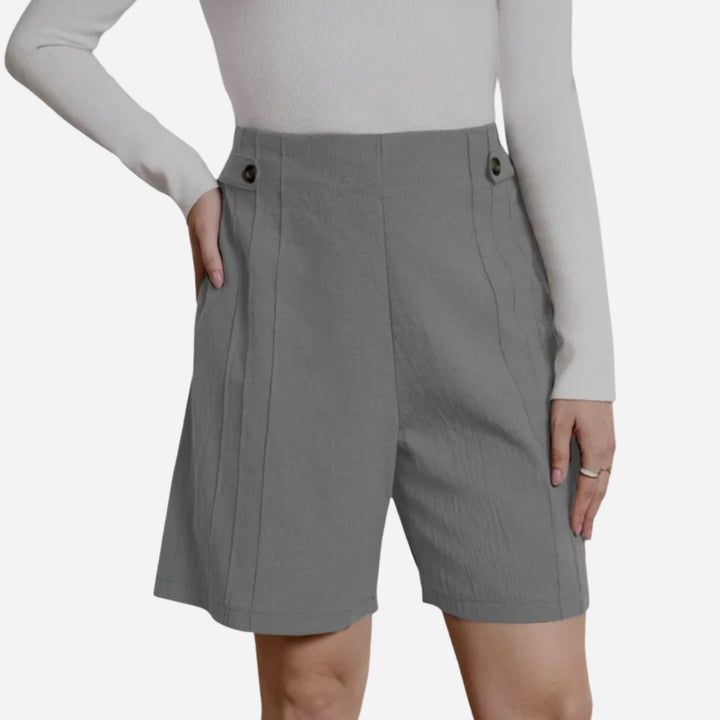Alice | Cotton Linen Casual Shorts – Refined Summer Style