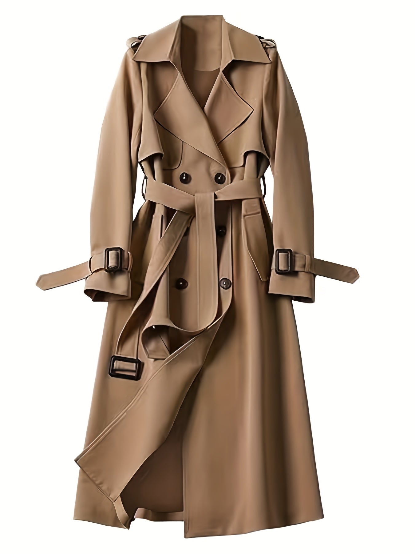 Charlotte | British-Style Double-Breasted Trench Coat