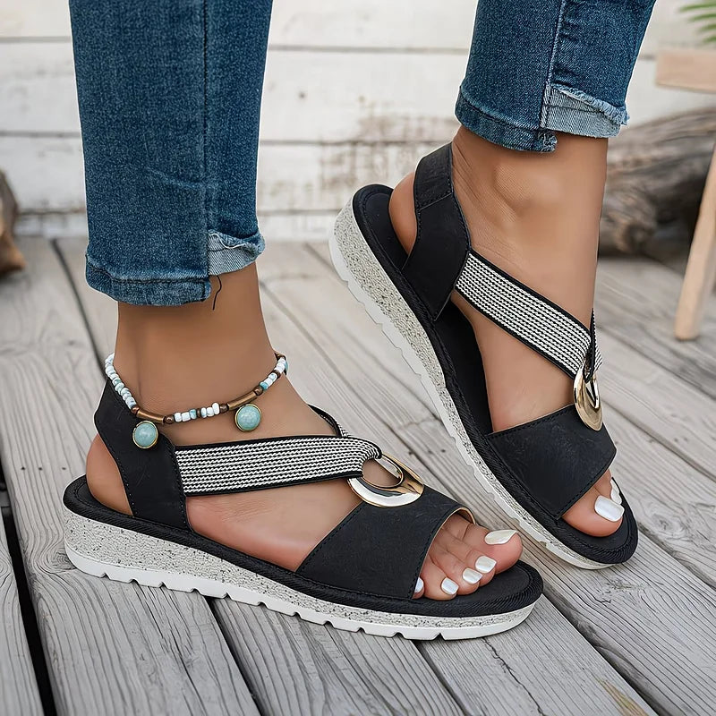 Emilia - Casual Buckle Flat Sandals