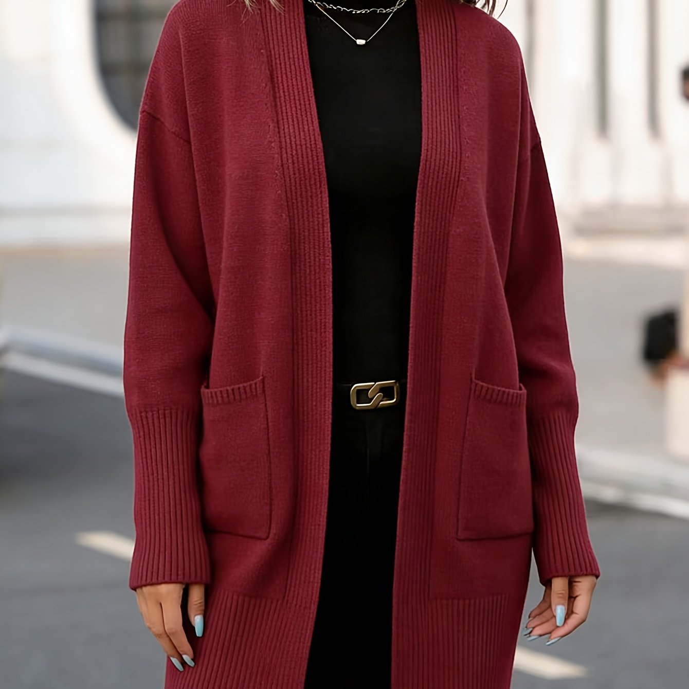 Adelaide | Plus Size Ribbed Pocket Cardigan