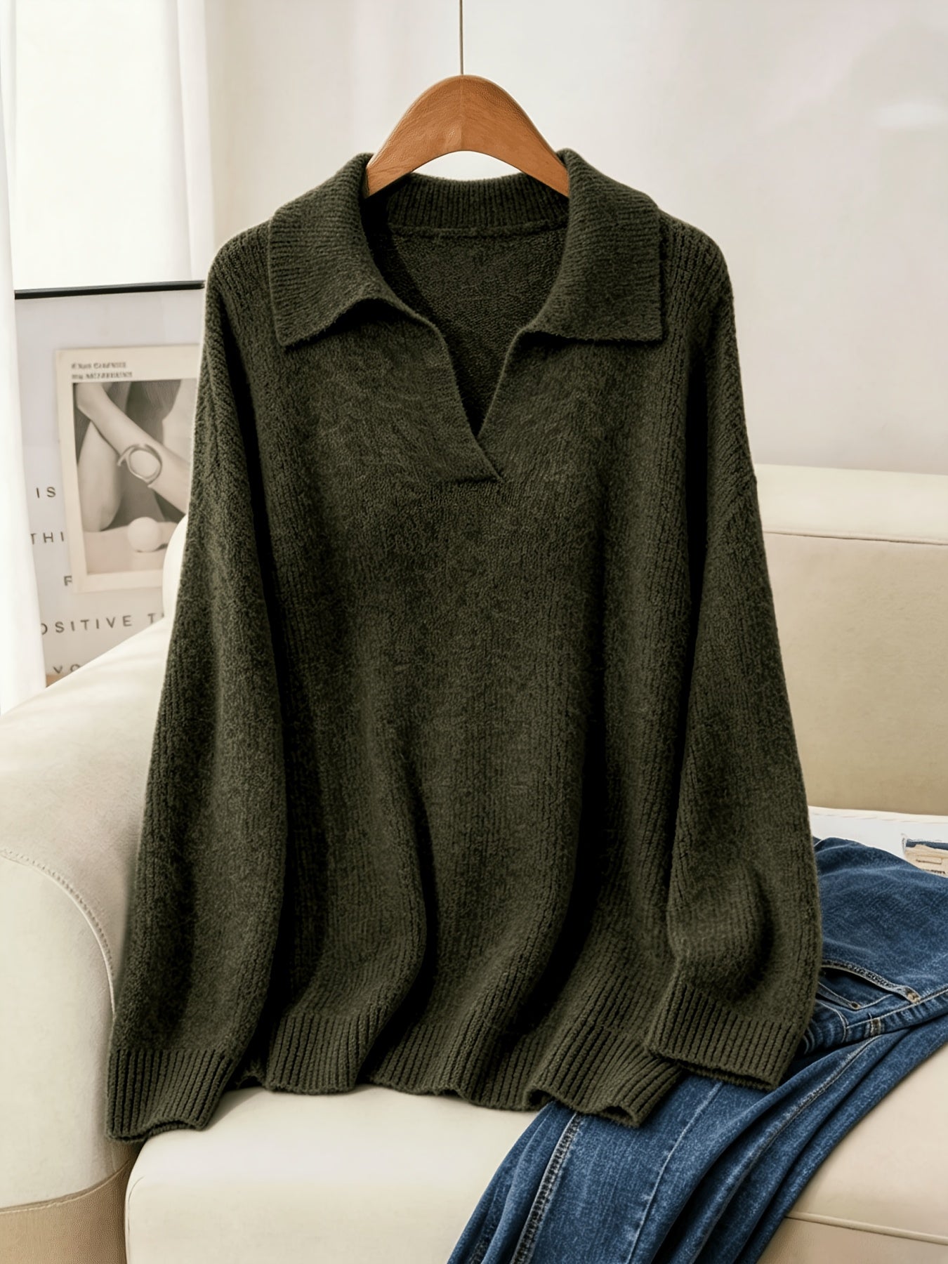 Josephine | Plus Size Soft Lapel Pullover