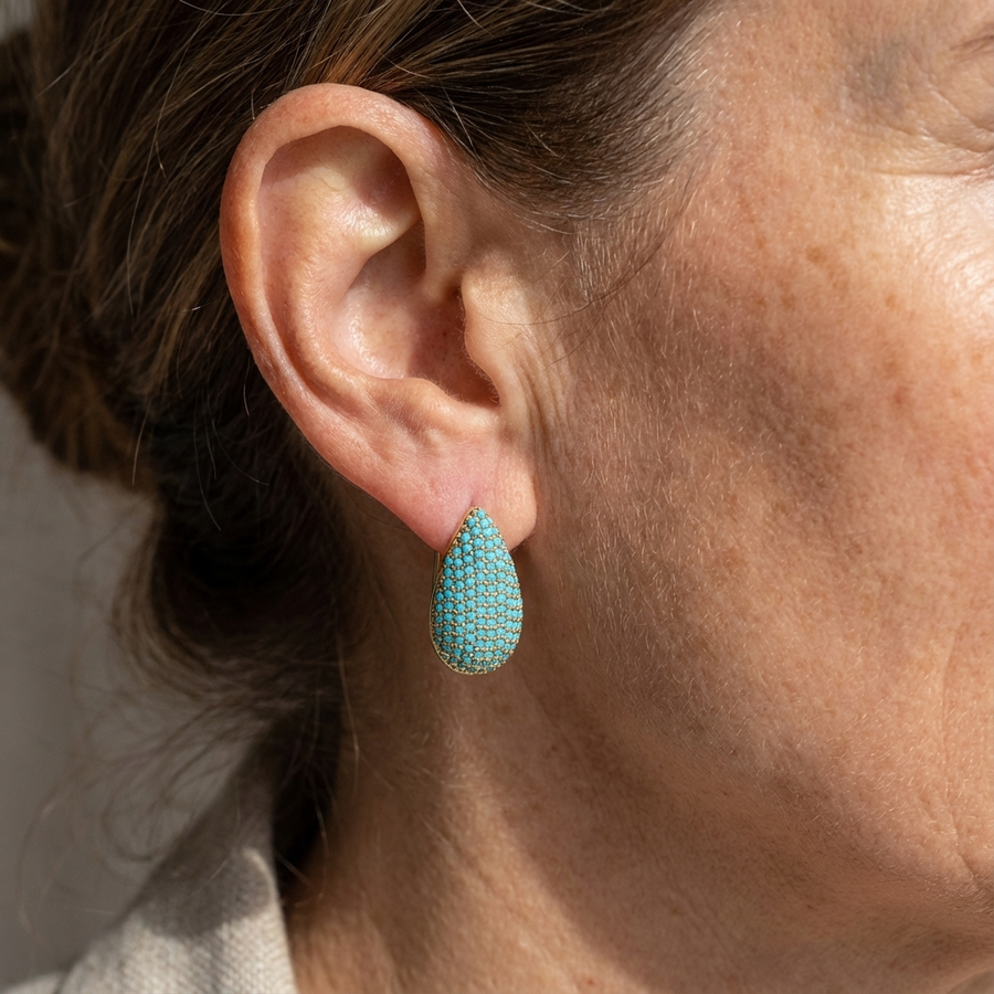 Turquoise Teardrop Earrings