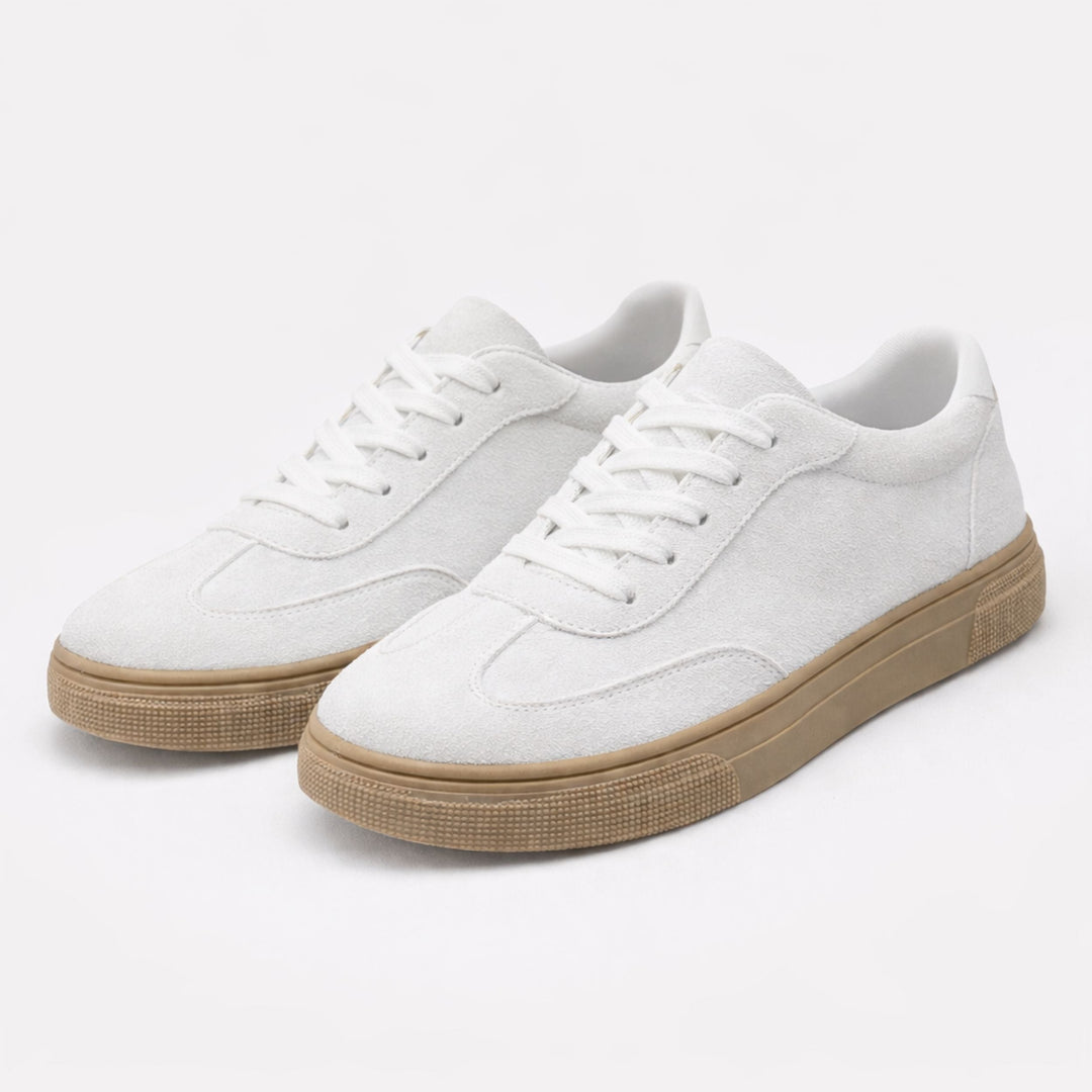 Amina | Round-Toe Lace-Up Sneakers – Elegant Casual Style