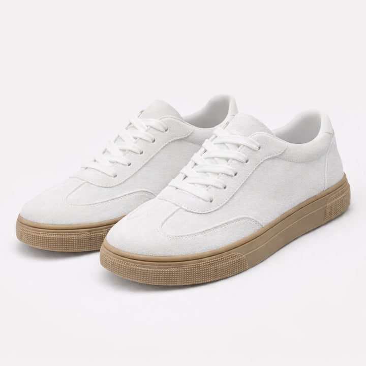 Amina | Round-Toe Lace-Up Sneakers – Elegant Casual Style